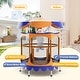 preview thumbnail 9 of 8, Gymax 64'' Kids Trampoline w/ Detachable Canopy Safety Enclosure Net