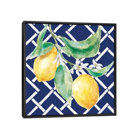 iCanvas "Everyday Chinoiserie Lemons I" by Mary Urban Framed Canvas Print