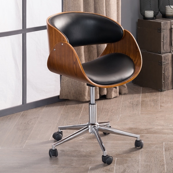 Corvus Mid-century Wood and Metal Adjustable Office Chair Corvus Mid-century Wood and Metal Adjustable Office Chair