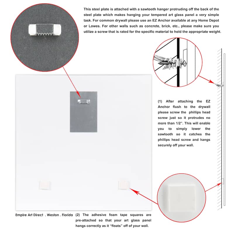 "Java's Paw" Frameless Free Floating Tempered Glass Panel Graphic Wall Art