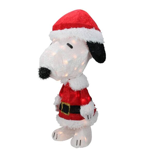 Shop 24 Pre Lit Peanuts Snoopy In Santa Suit Christmas Outdoor