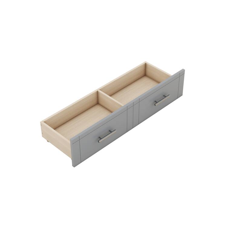 Space-Saving Queen Murphy Bed with Shelves, Drawers, and USB Ports