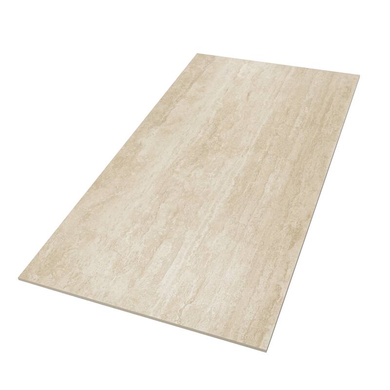 Terrain 24x48 Warm Beige Porcelain Large Format Plain Wall and Floor Tile (15.55 sq ft/case) - 2 Pack