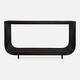preview thumbnail 1 of 3, Solid Rattan Console Table - 57.5" - Black