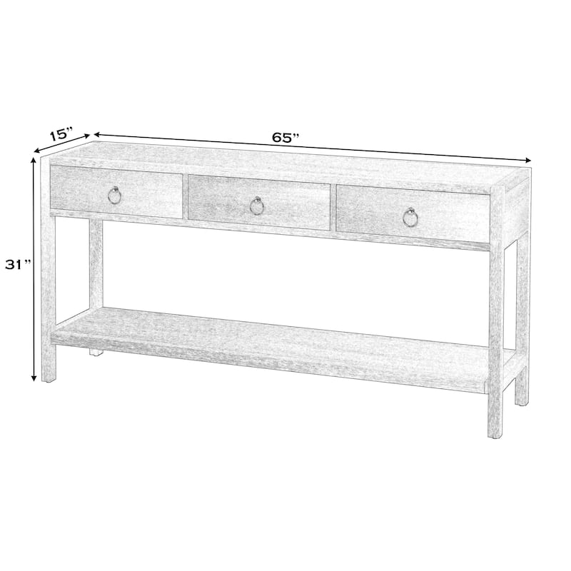 Lark 3 Drawer 65" Console Table