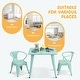 preview thumbnail 6 of 8, Gymax 3 Pcs Kids Dining Set Square Table & 2 Armchairs Play Learn