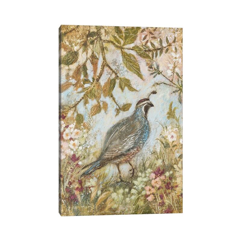 iCanvas "Quail Steps Out" by Lisa Marie Kindley Canvas Print