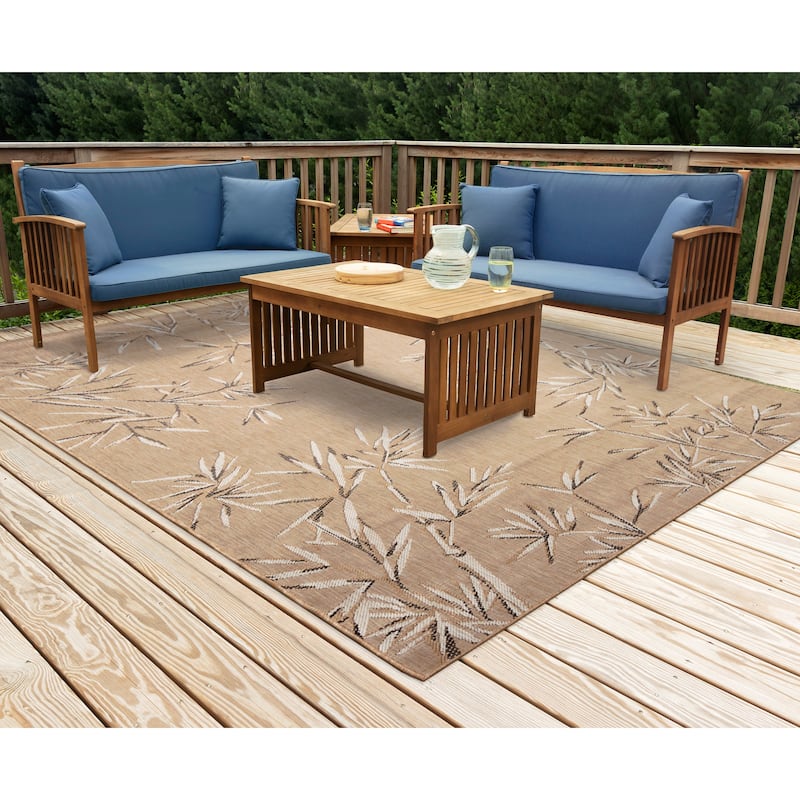 Liora Manne Carmel Bamboo Border Indoor/Outdoor Rug