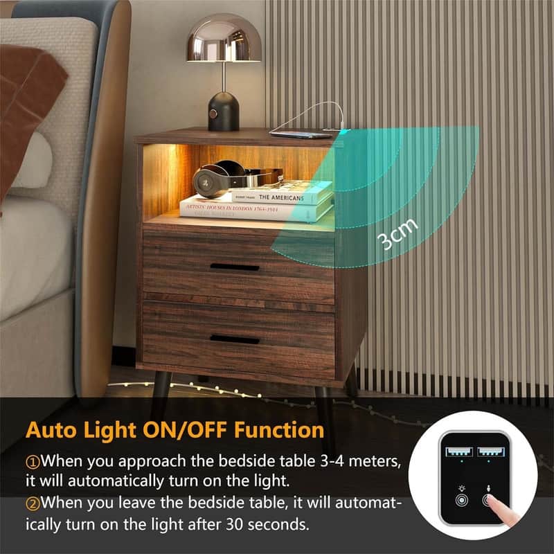 Nightstand with Charging Station