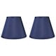 preview thumbnail 3 of 88, Hardback Faux Silk Conical Lamp Shade, 5 inch Top, 9 inch Bottom, 7 inch Slant Set of 2 - Navy Blue Silk