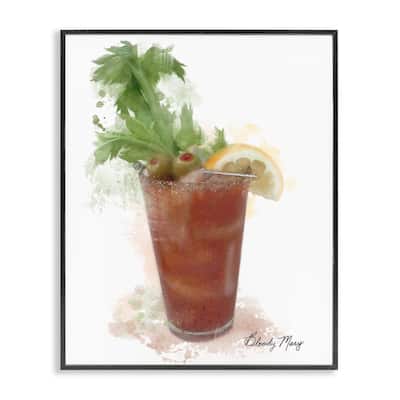 Stupell Modern Bloody Mary Framed Giclee Art Design By Matthew Piotrowicz
