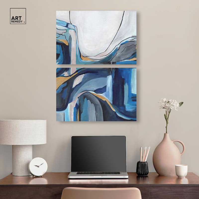 Mixture of Feelings Canvas Set of 2 by Art Remedy, Gallery Wrapped