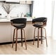 preview thumbnail 143 of 167, Glitzhome Set of 2 or 4 Modern Counter & Bar Height Wooden Swivel Bar Stools Set of 2 - Black Woven - Bar Height