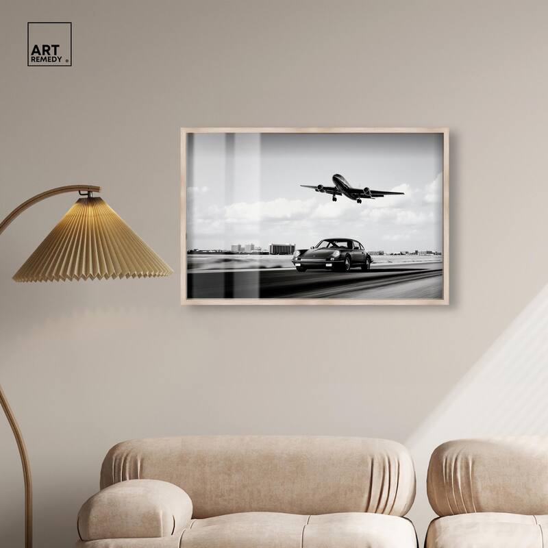 Sports Car Takeoff Shadowbox by Art Remedy
