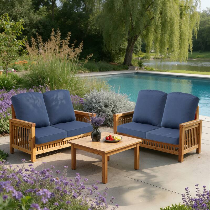 Pellebant 22 x 21 x 3.5 in Patio Deep Seat Chair Outdoor Cushion Set