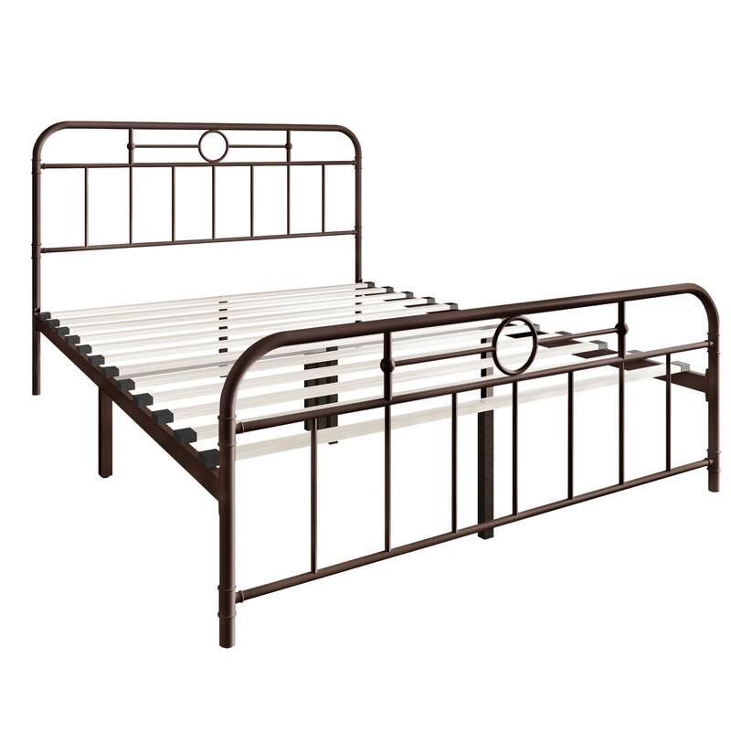 CraftPorch Minimalist Curved Edge Metal Platform Bed