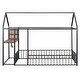 preview thumbnail 16 of 30, Metal House Bed Frame with Functional Desk Power Outlets and USB Ports