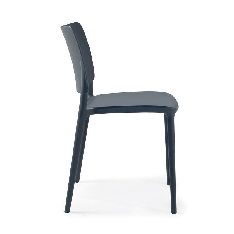 WRGHOME Modern Stacking Patio Dining Side Chair Indoor/Outdoor (Set of 2) - 31.30'' H X 19.29'' W X 21.06'' D