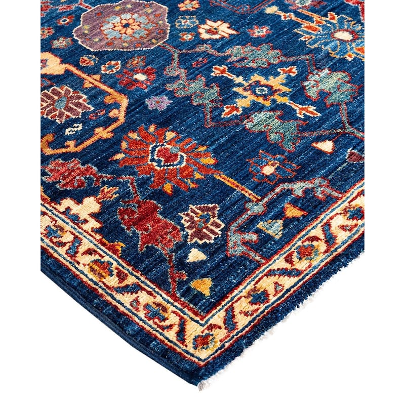 Serapi One-of-a-Kind Hand-Knotted Runner Rug - Navy, 2' 8" x 9' 9" - 2' 8" x 9' 9"