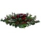 preview thumbnail 3 of 1, 36" Dual Plaid Bows and Red Berries Artificial Christmas Swag - Unlit