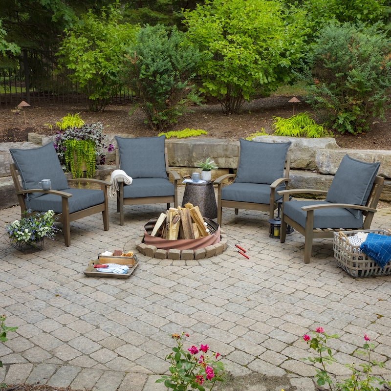 ARDEN Denim Alair Outdoor Deep Seat Cushion Set - 24 W x 24 D in.
