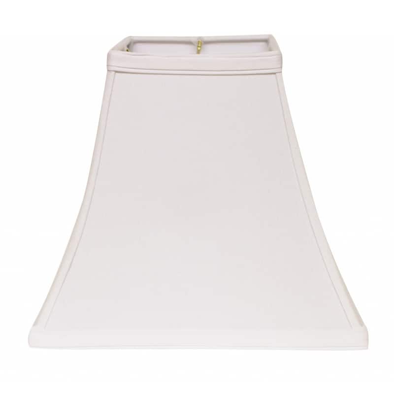 10" White Squre Bell No Slub Lampshade - 10"x10"x9"