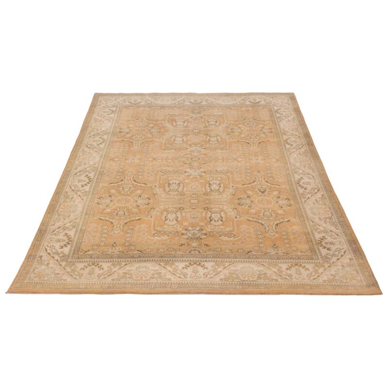 ECARPETGALLERY Hand-knotted Peshawar Finest Brown Wool Rug - 8'0 x 10'2