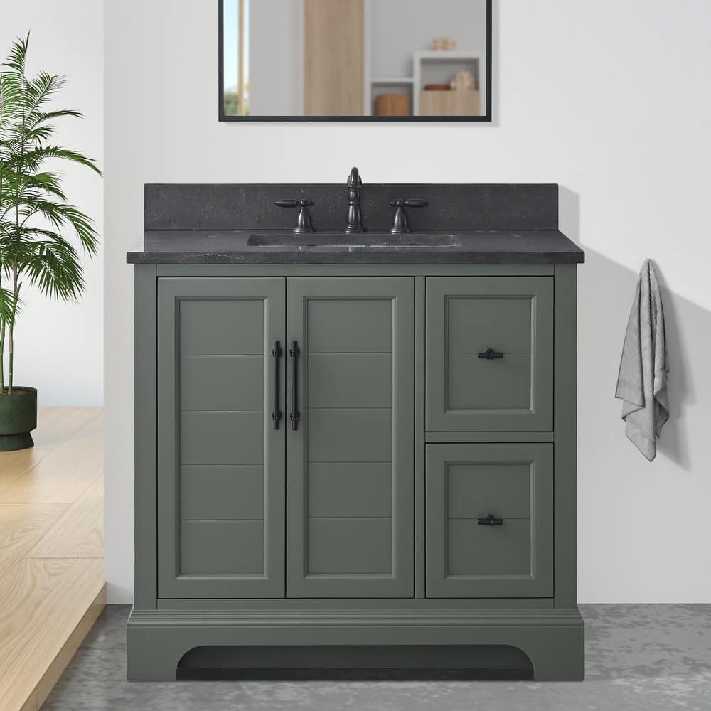 Vanity Art 36" Single Sink Bathroom Vanity with Top & Backsplash