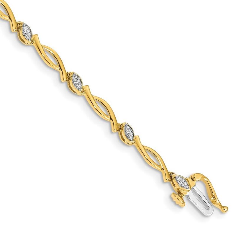 Curata 5mm 14k Diamond Bracelet