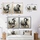 preview thumbnail 4 of 10, Designart "Hooves In Harmony Horse" Animals Horse Framed Art Set Of 2 - Farmhouse Wall Decor Set Black Wall Art 2 Pieces