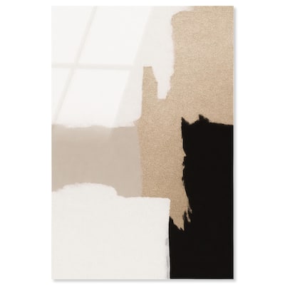 Beige and Black III Acrylic by Art Remedy, Ready to Hang