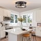 preview thumbnail 22 of 49, 2-Light Black Farmhouse Flush Mount Ceiling Light-2 Pack