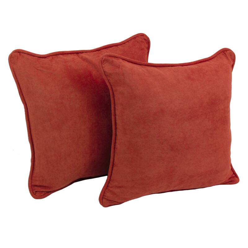 18-inch Microsuede Accent Throw Pillow (Set of 2) - Cardinal Red