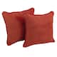 Porch & Den Blaze River 18-inch Microsuede Throw Pillow (Set of 2) - Cardinal Red