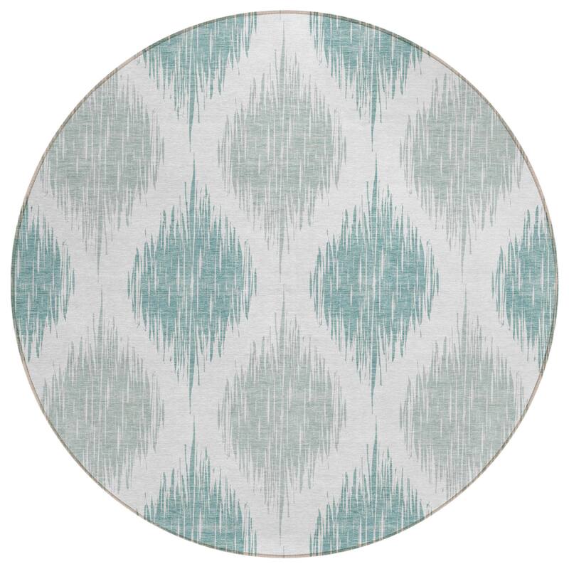 HomeRoots Ikat Transitional Rectangle Outdoor Rug