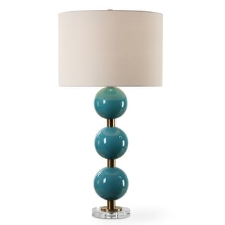 Uttermost Palawan Blue Glaze Table Lamp - 31.25" H X 17" W X 17" D