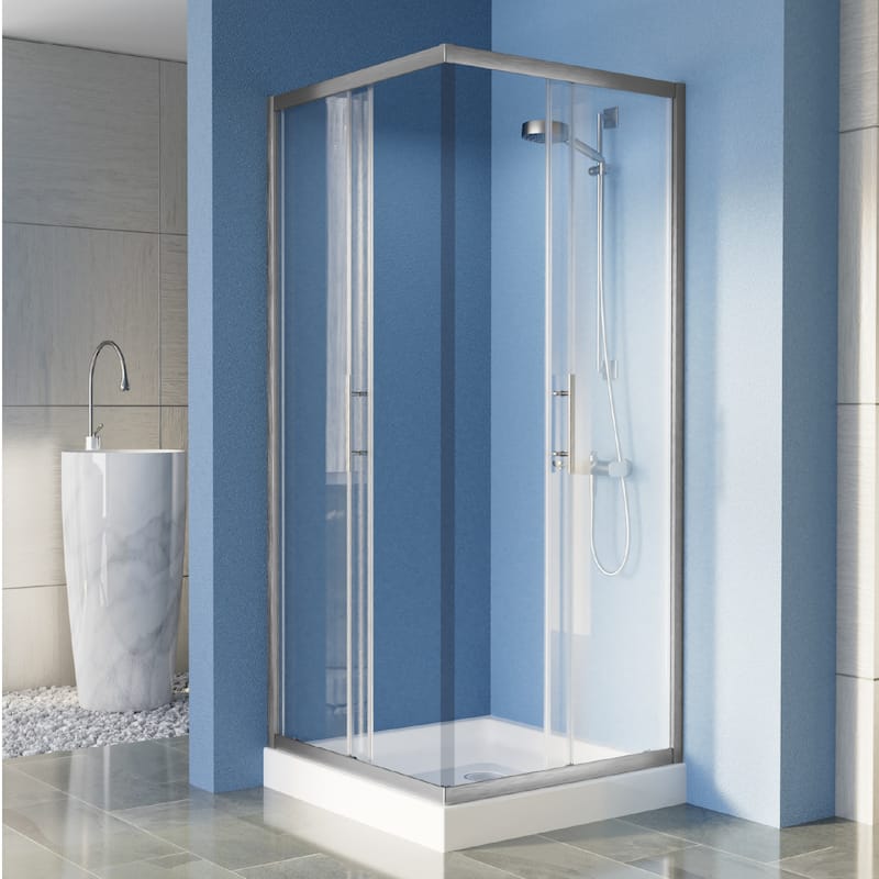 i-Homare 36 in.D x 36 in. W x 72 in. H Corner Shower Enclosure with Double Sliding Doors