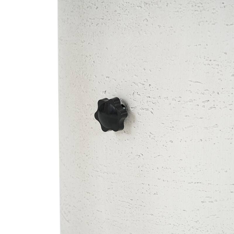 Christopher Knight Home - Modern Outdoor MGO Side Table Umbrella Base with Sand-Filling Design, Lime White Industrial Finish