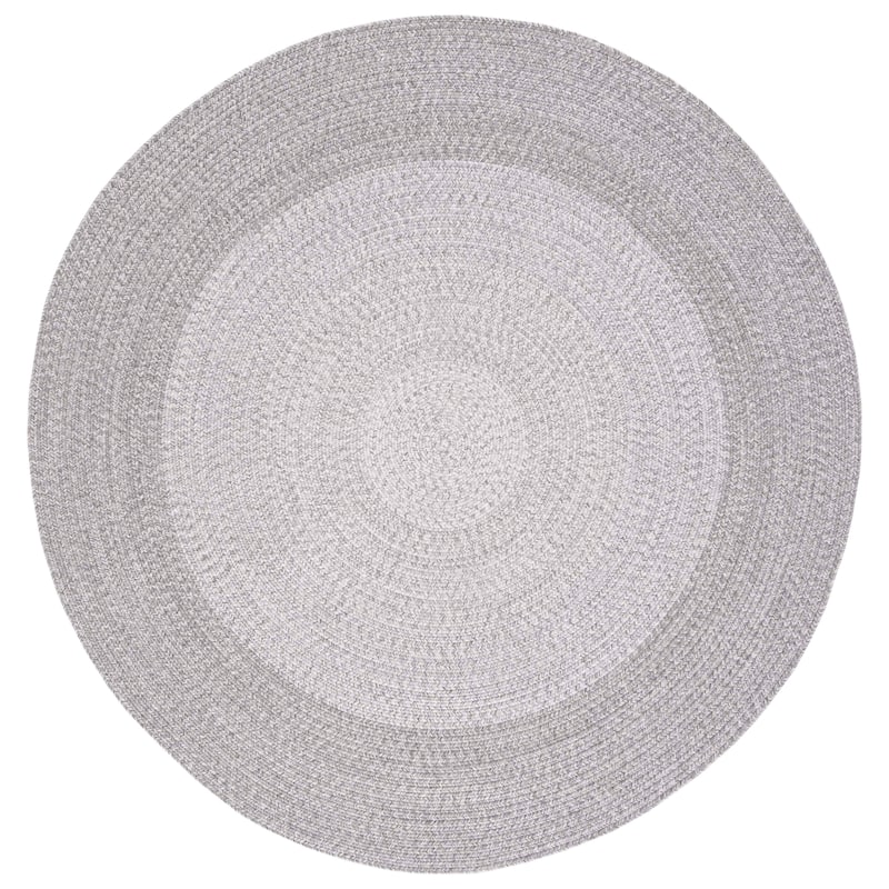SAFAVIEH Handmade Braided Aubane Casual Rug - 4' Round - Grey