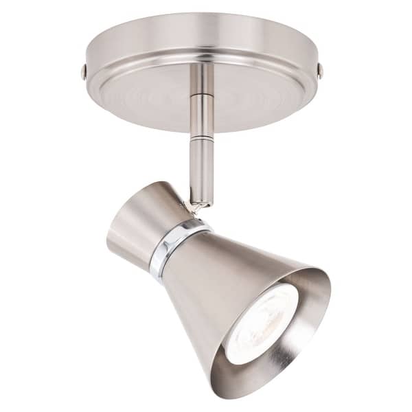 slide 2 of 5, Alto 1 Light LED Brushed Nickel Adjustable Ceiling Spot Light - 5-in W x 7.25-in H x 5-in D Brushed Nickel and Chrome - 5-in W x 7.25-in H x 5-in D