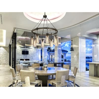 Troy Lighting Union Square 8-light Graphite Chandelier