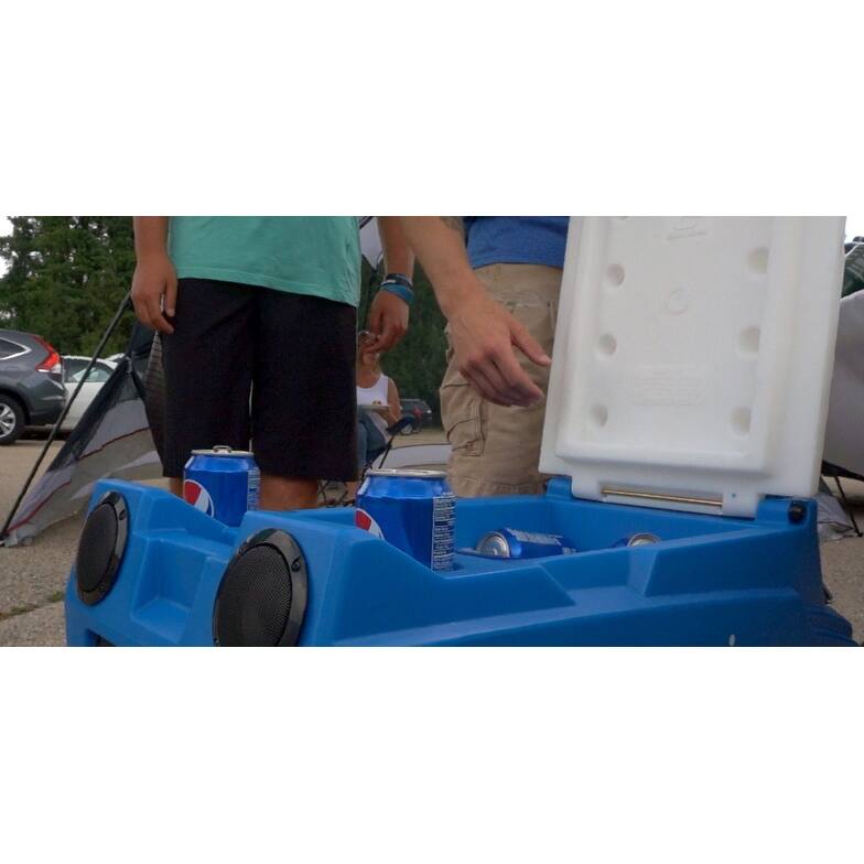 Blue Zamboni with White Lid RC Cooler
