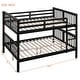 preview thumbnail 18 of 36, Full Over Full Bunk Bed with Ladder, Solid Wood Bunk Bed Frame with Safety Guardrail for Teens/Adults, Convertible into Two Beds