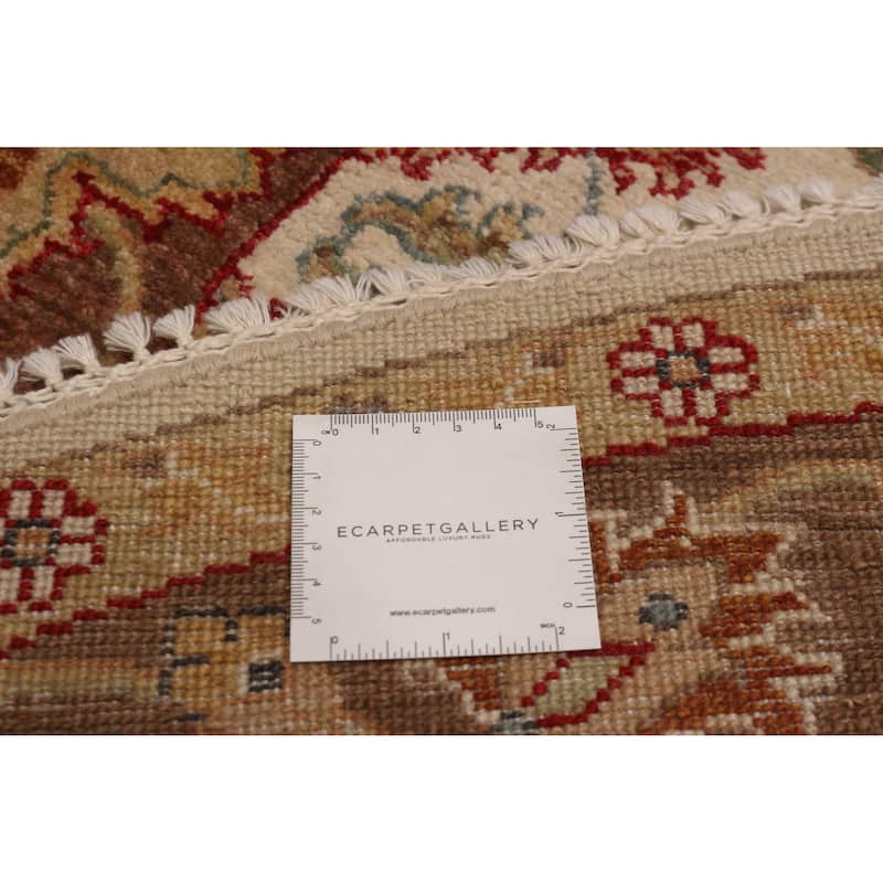 ECARPETGALLERY Hand-knotted Jamshidpour Cream Wool Rug - 6' 1" x 6' 1"