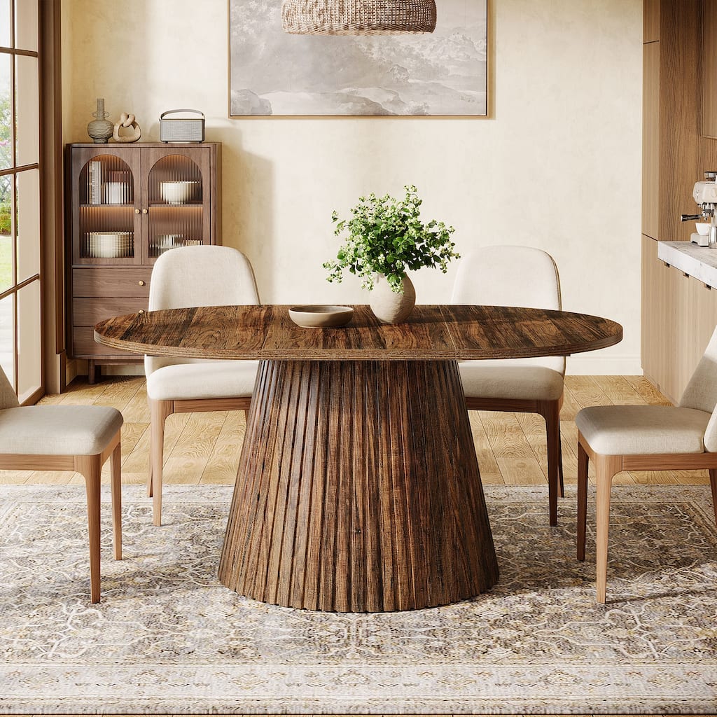 59" Farmhouse Dining Table for 4-6 People