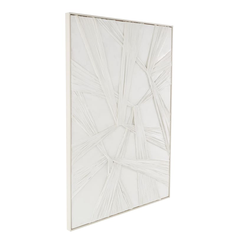 Wood Abstract Intertwined Cloth Home Wall Decor - White - Roche River Decor