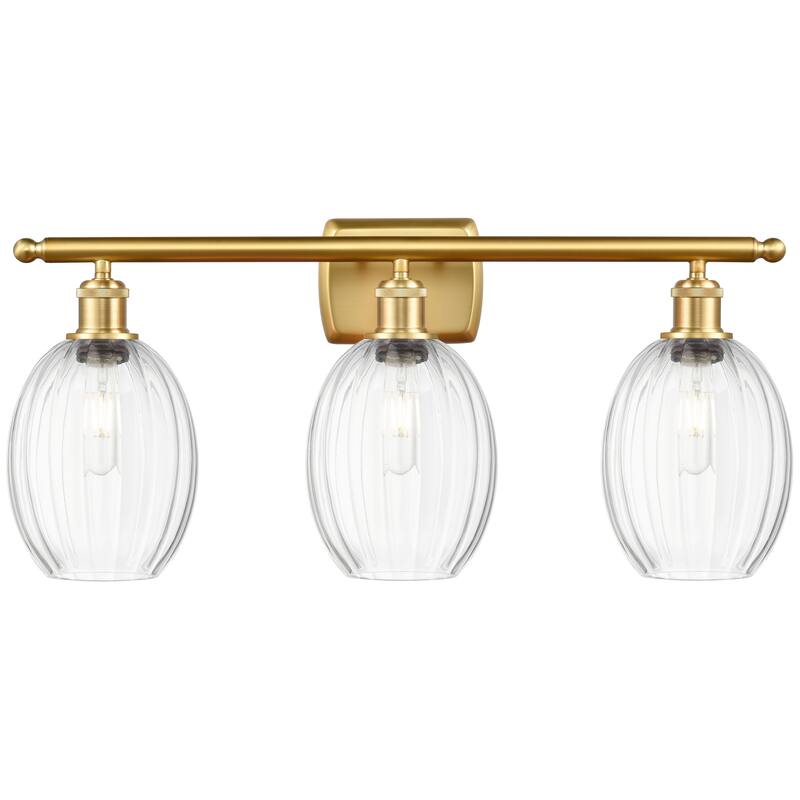 Innovations Lighting Endless Possibilities Ballston - Preston - 3 Light 26" Bulb Shade Bath Vanity Light - Clear/Satin Gold