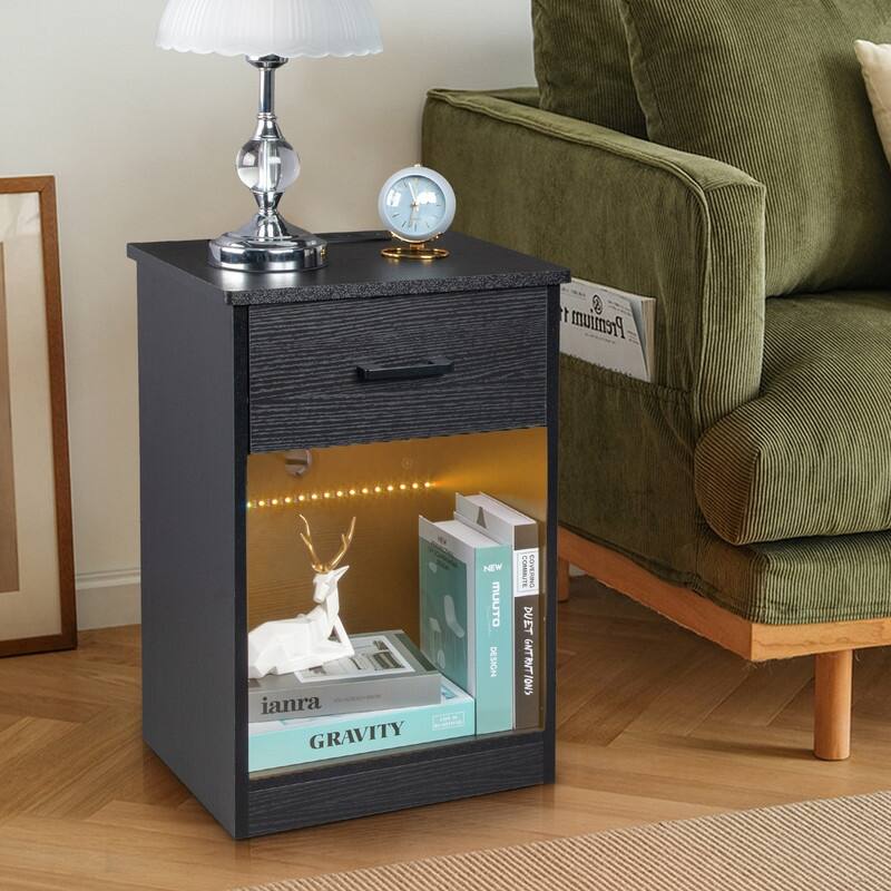 LED Light Nightstand with USB