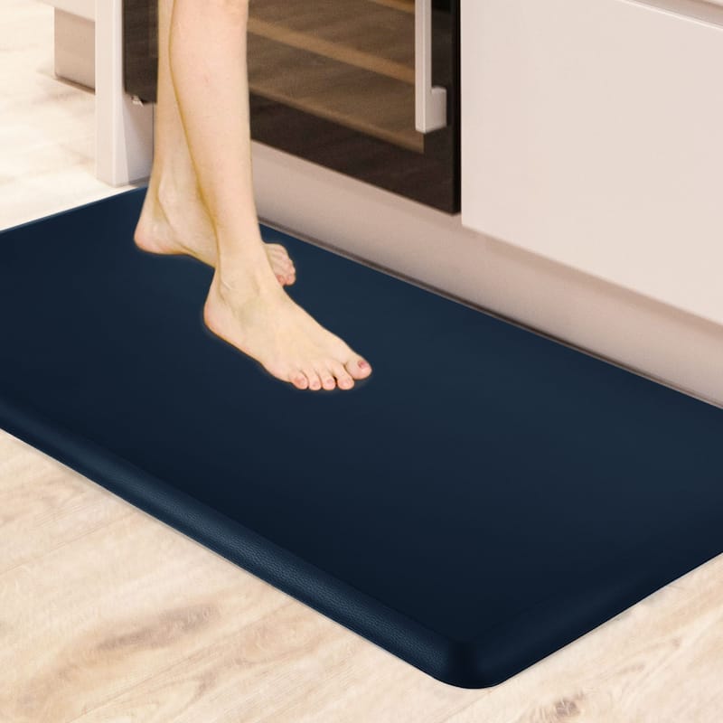 Premium Anti-Fatigue Comfort Mat, Thick, Non-Slip & All-Purpose Comfort - for Kitchen, Office Standing Desk - 28''x17.3'' - Majolica Blue