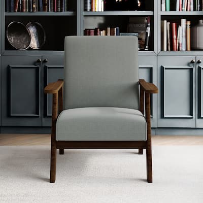CraftPorch Wenge Wood Mid-Century Accent Chair